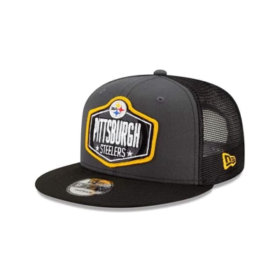 Pittsburgh Steelers Gorra | New Era NFL Draft 9fifty Snapback Cap Mexico - Grises